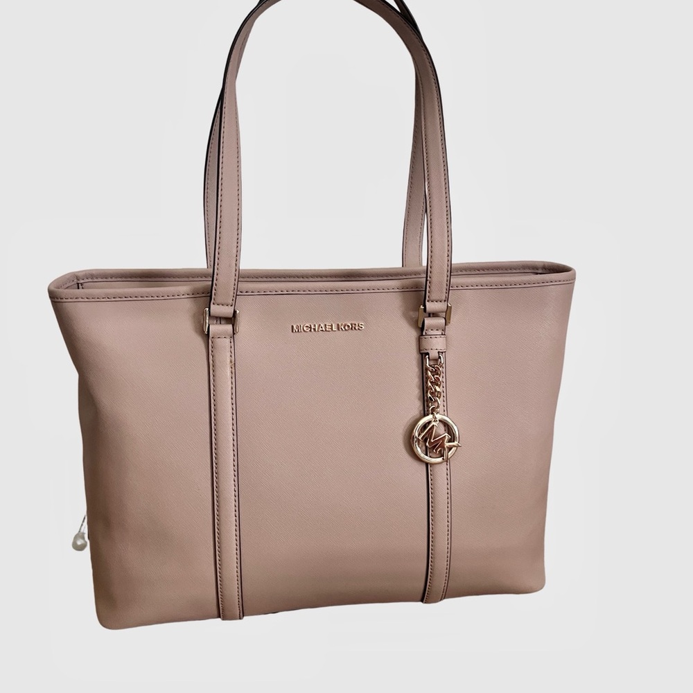 MICHAEL KORS Pink Sady Leather Tote Bag